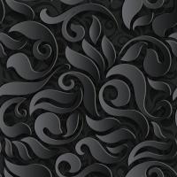 Черные 3д завитки