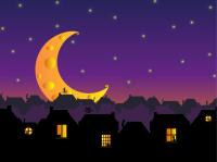 Месяц над городом