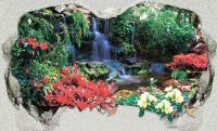 Цветы у водопада