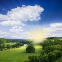 Облака над полем