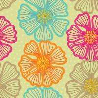 Яркая цветочная абстракция