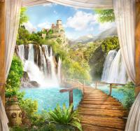 Мост возле водопада