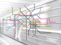Разноцветная схема метро