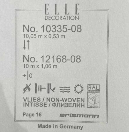 Фото – обои Erismann Elle Decoration 3 12168-08 (10335-08) || Erismann Elle Decoration 3 12168-08 (10335-08)