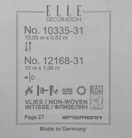 Фото – обои Erismann Elle Decoration 3 12168-31 (10335-31) || Erismann Elle Decoration 3 12168-31 (10335-31)