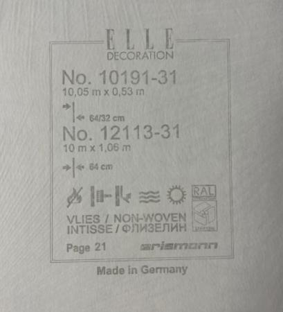 Фото – обои Erismann Elle Decoration 2 12113-31 (10191-31) || Erismann Elle Decoration 2 12113-31 (10191-31)
