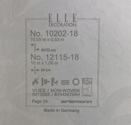 Фото – обои Erismann Elle Decoration 2 12115-18 (10202-18) || Erismann Elle Decoration 2 12115-18 (10202-18)